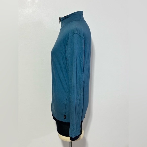 Hugo Boss Black Label Full Zip Sweater Mock Neck Size Medium Color Blue - Picture 3 of 7